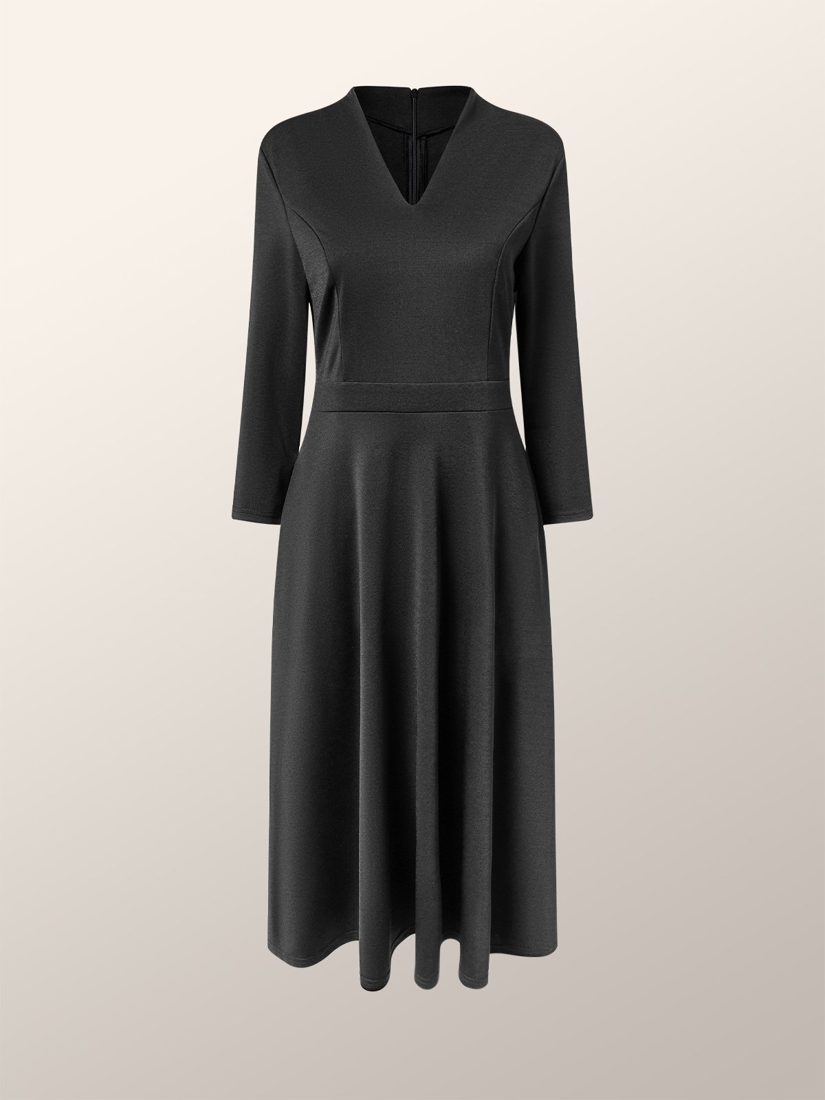 Plain Elegant Regular Fit X-Line Dress | stylewe