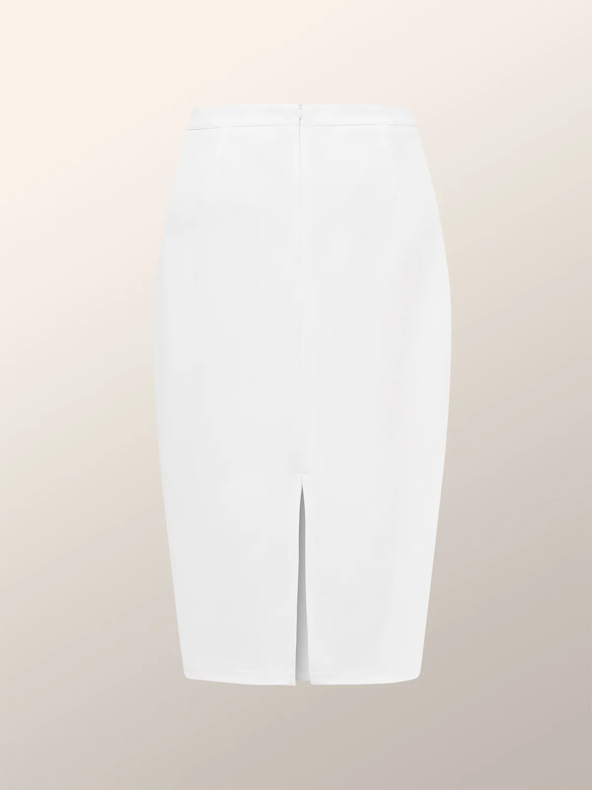 Lightweight Micro-Elasticity Elegant Regular Fit Plain Midi Skirt