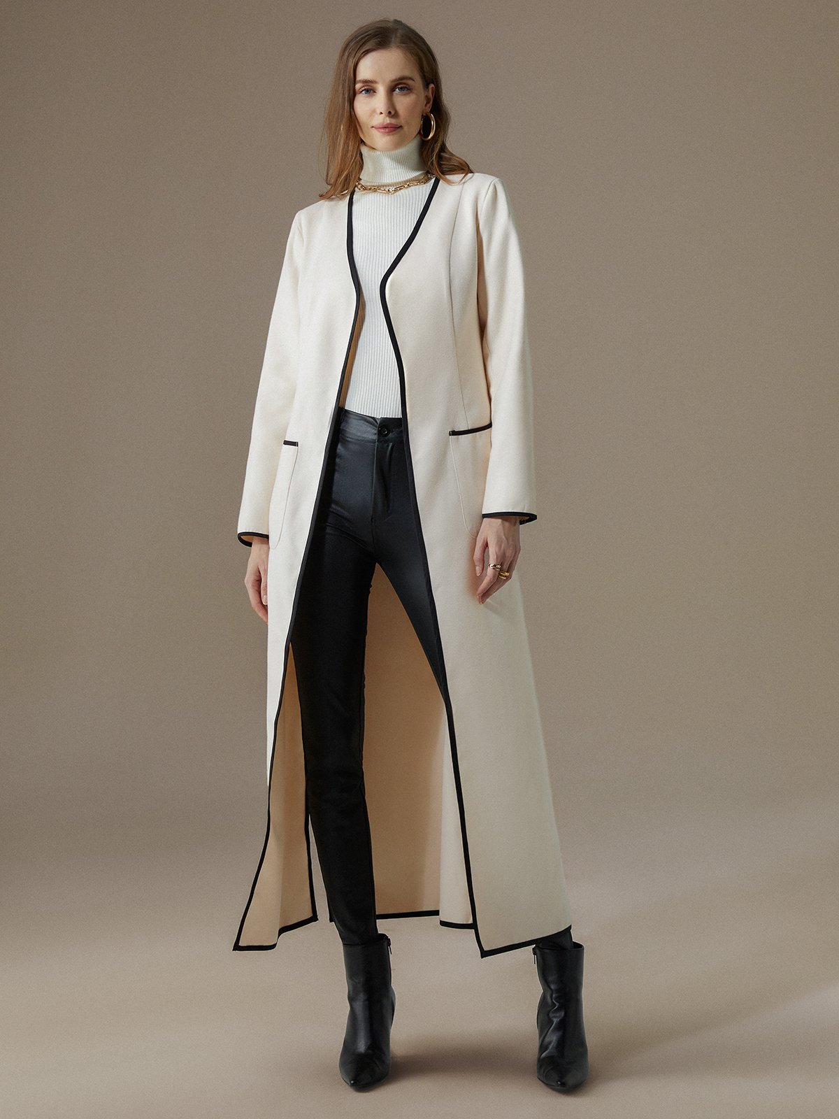 Loose Simple Long Sleeve Overcoat