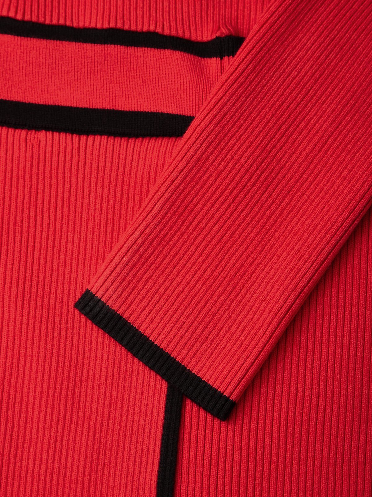 Color Block Tight Elegant Long Sleeve Sweater Midi Dress With Belt ...