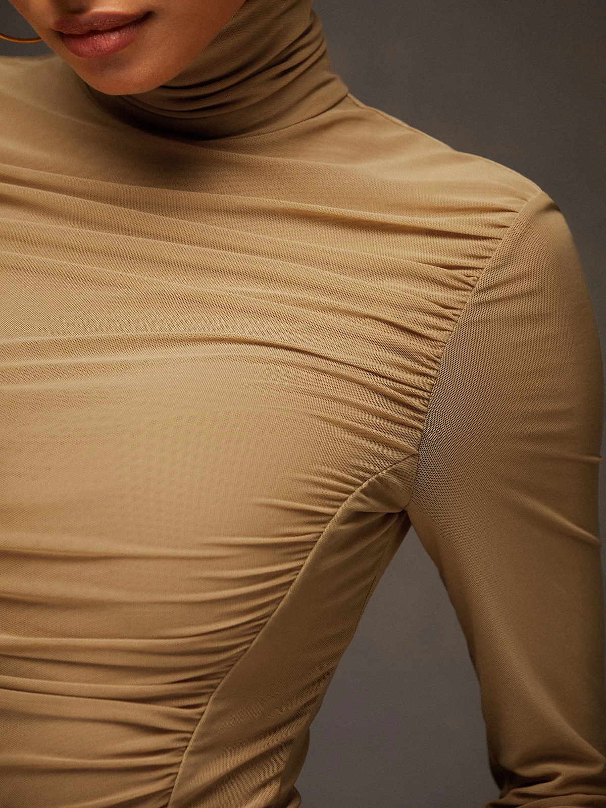 High Elasticity Turtleneck Cotton Shirt