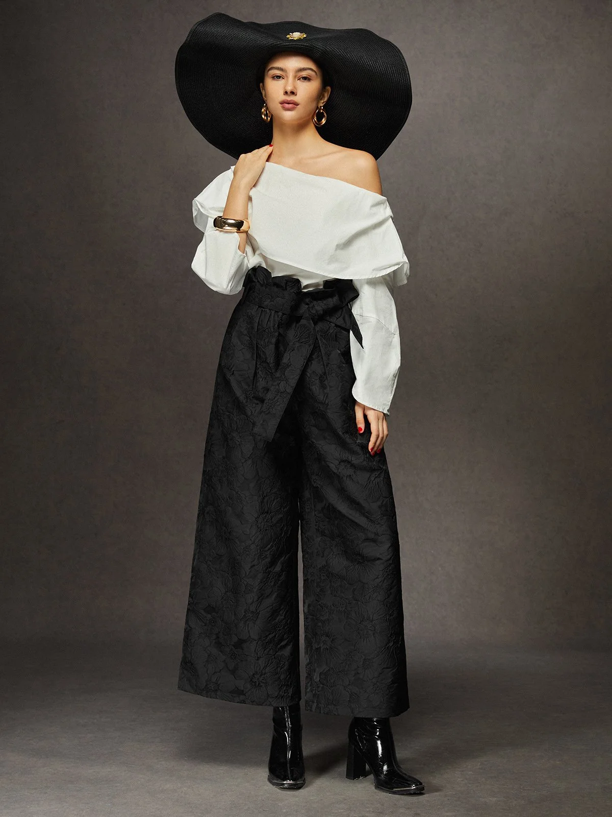 Elegant Asymmetrical Off Shoulder Blouse