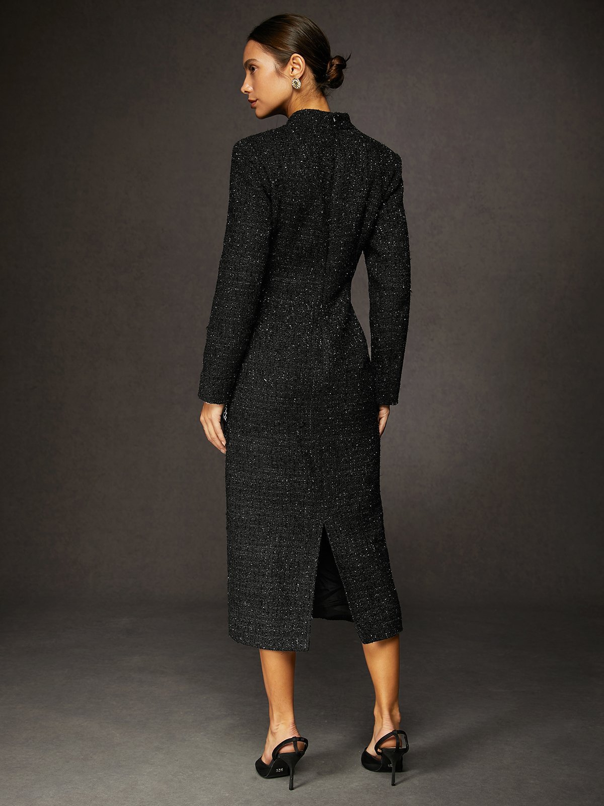 Urban Mock Neck Tweed Dress