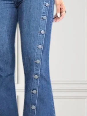 Denim Casual Regular Fit Plain Jeans