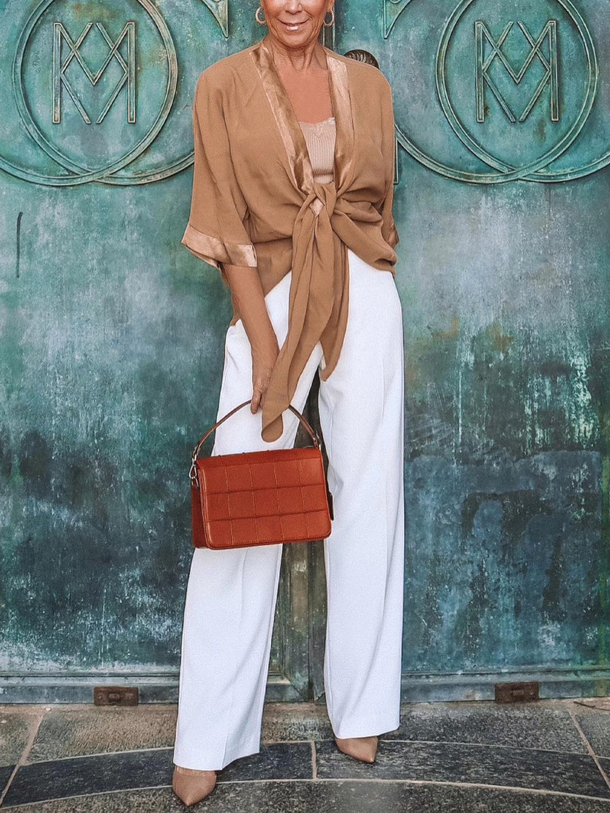 Casual V Neck Loose Plain Kimono