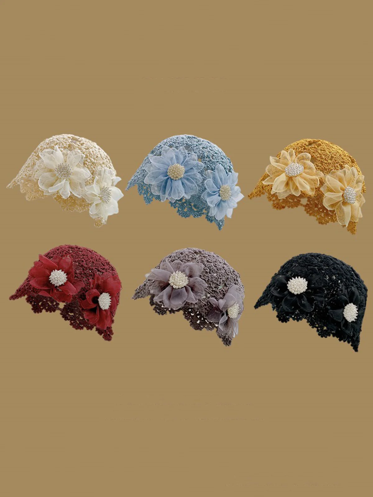 Elegant Imitation Pearls Applique Knitted Hat