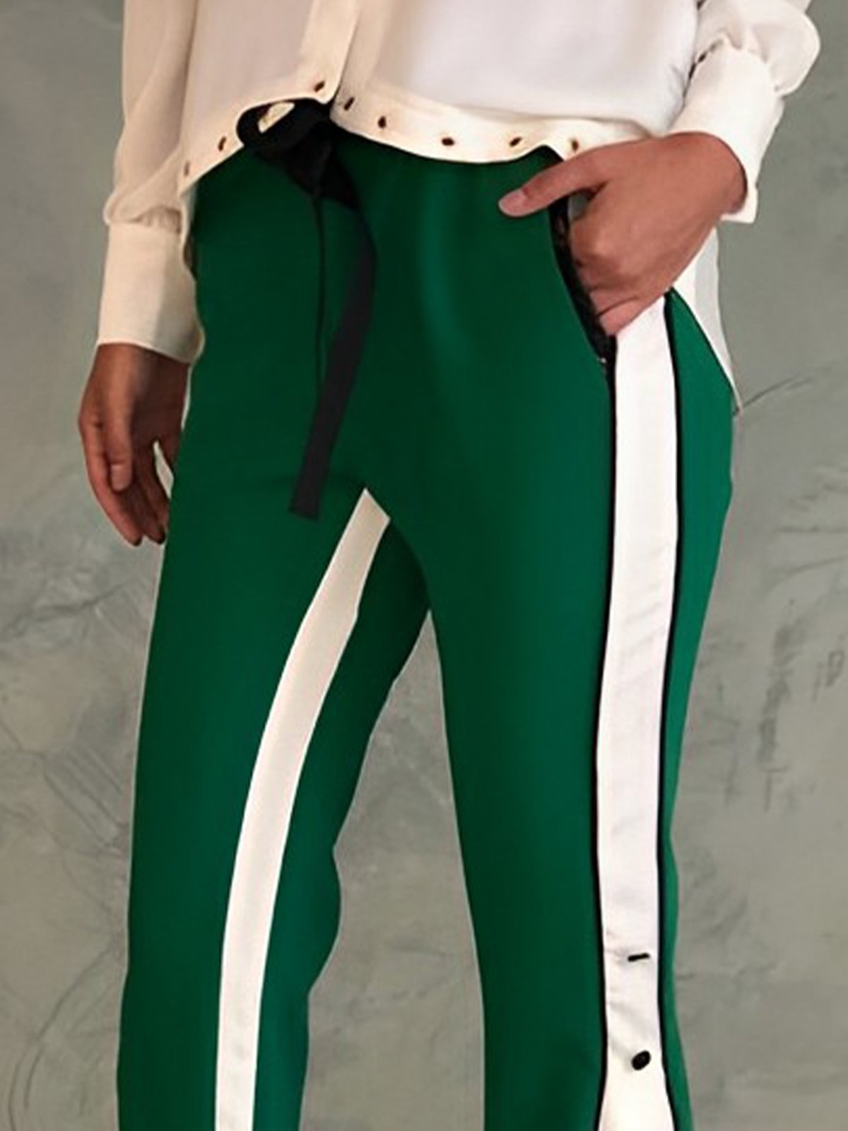 Color Block Urban Regular Fit Fashion Pants