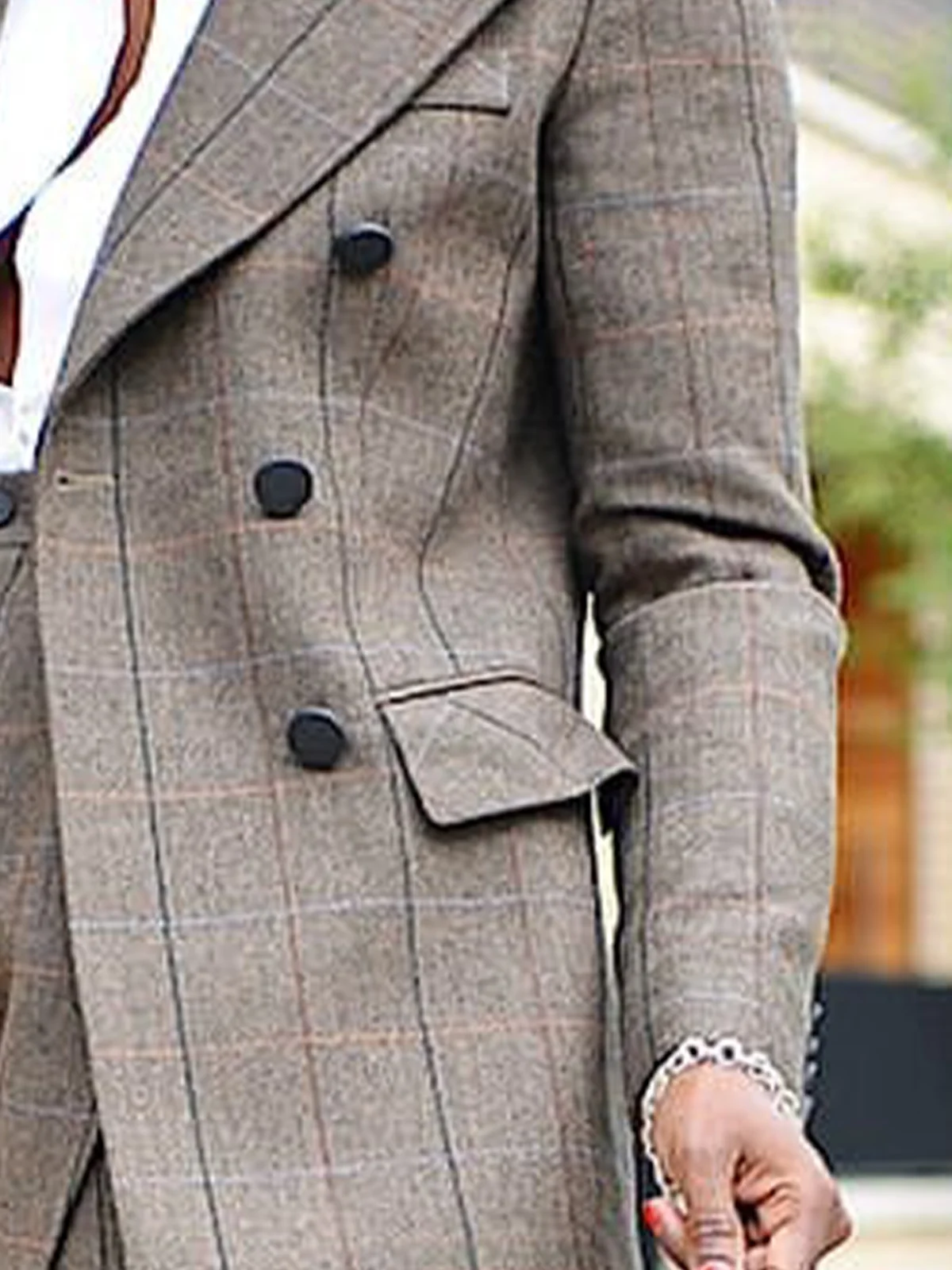 Lapel Collar Plaid Urban Blazer