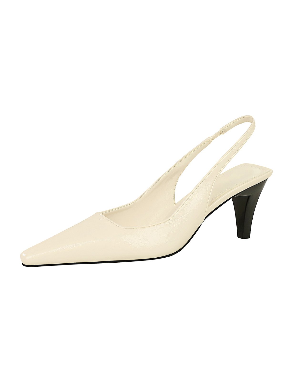 Minimalist Cone Heel Slingback Pumps