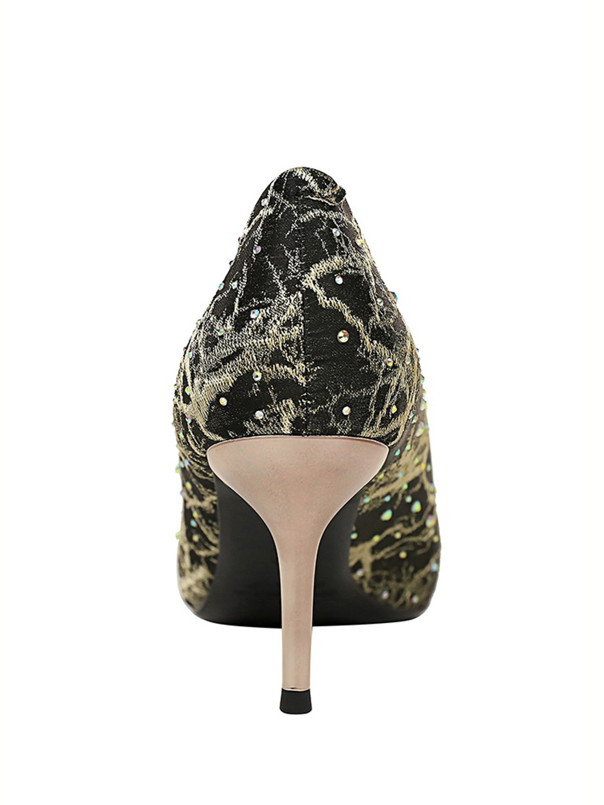 Elegant Imitation Pearl Beaded Hot Drilling Satin Stiletto Heel Pumps