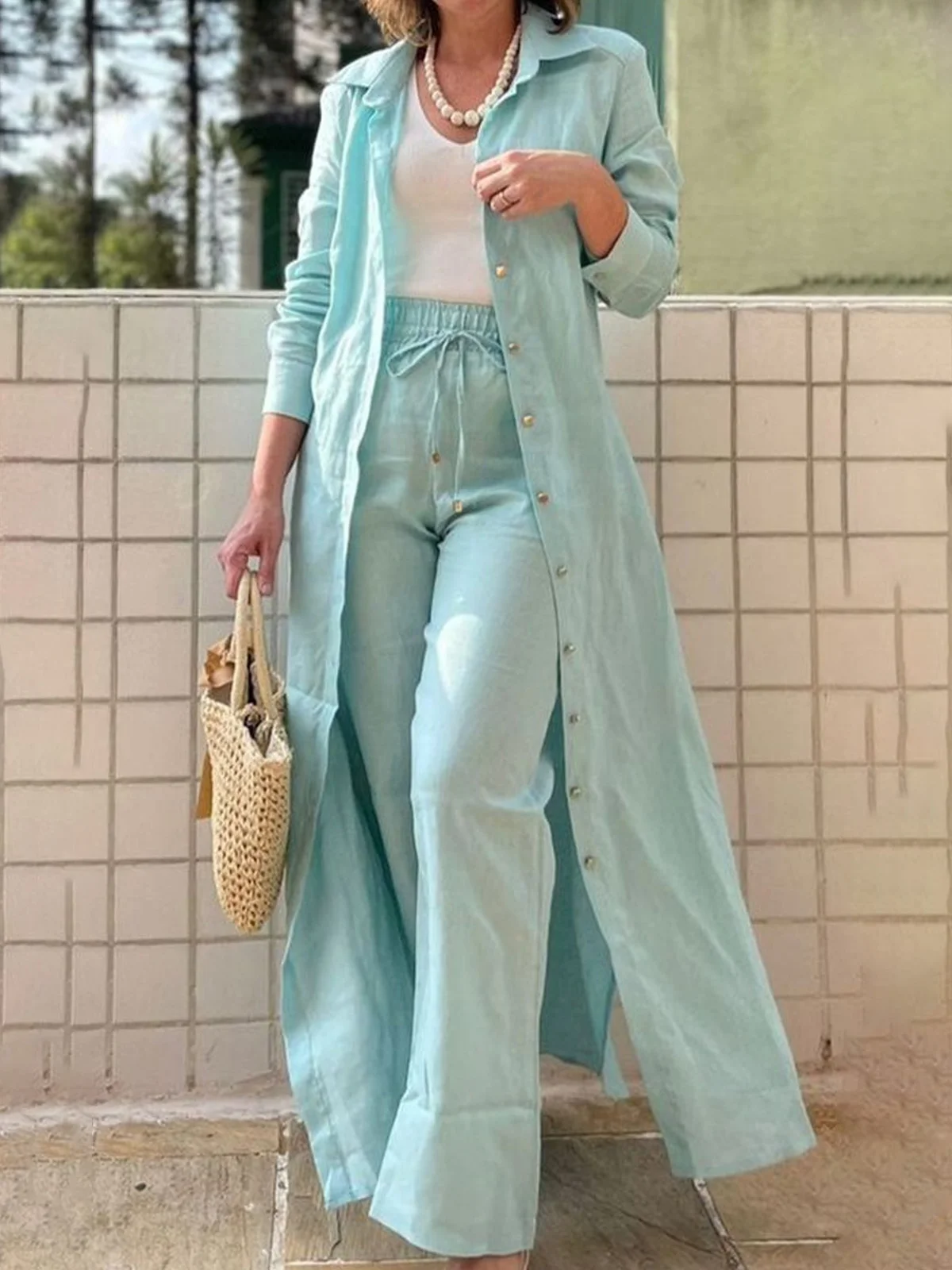 Loose Casual Plain Pants