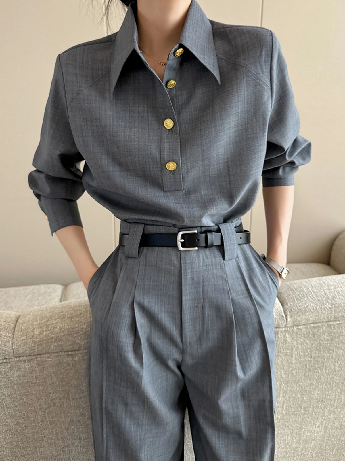 Urban Regular Fit Buttoned Shirt Collar Shirt