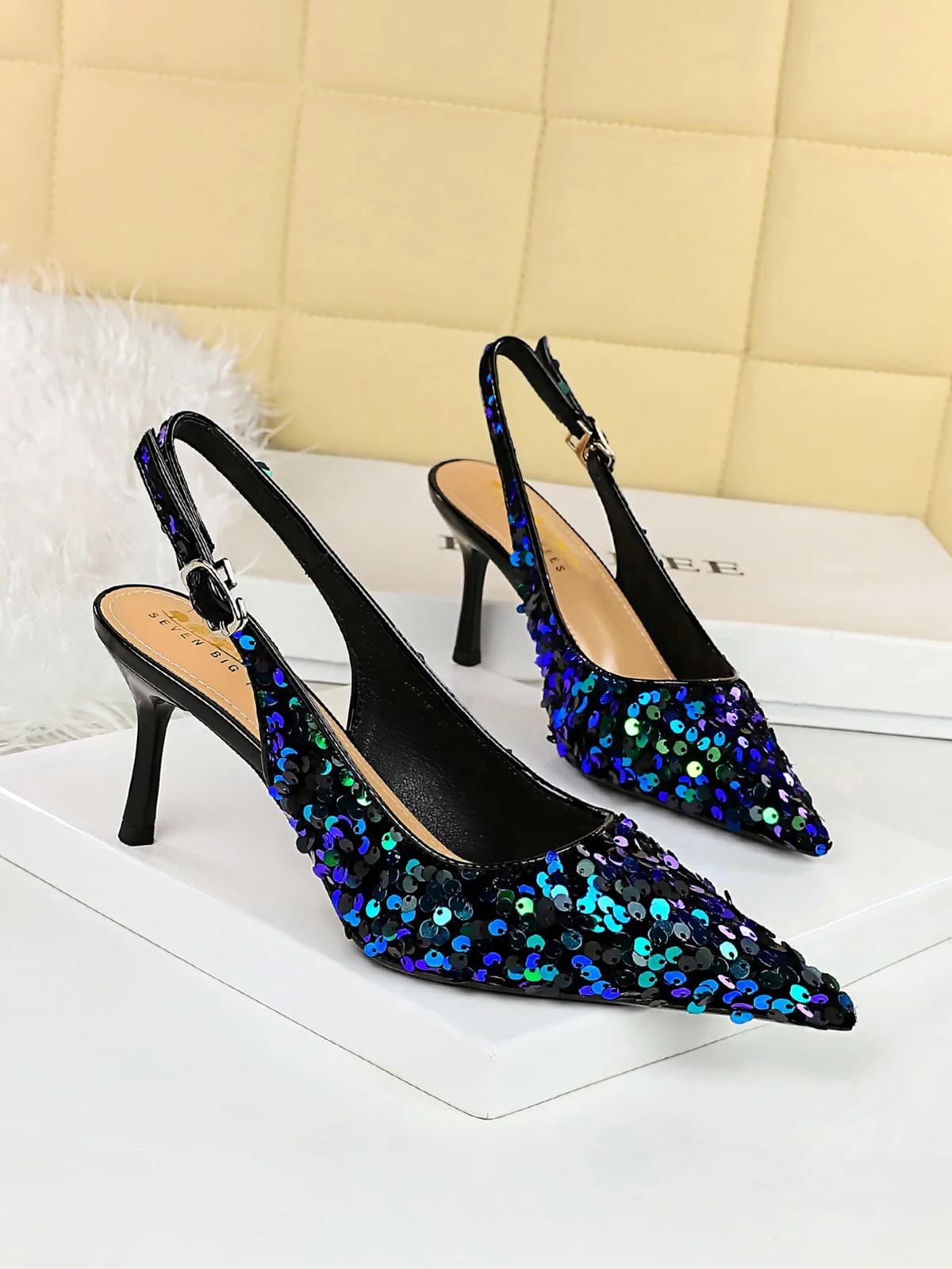 Sparkling Sequins Party Slingback Pumps