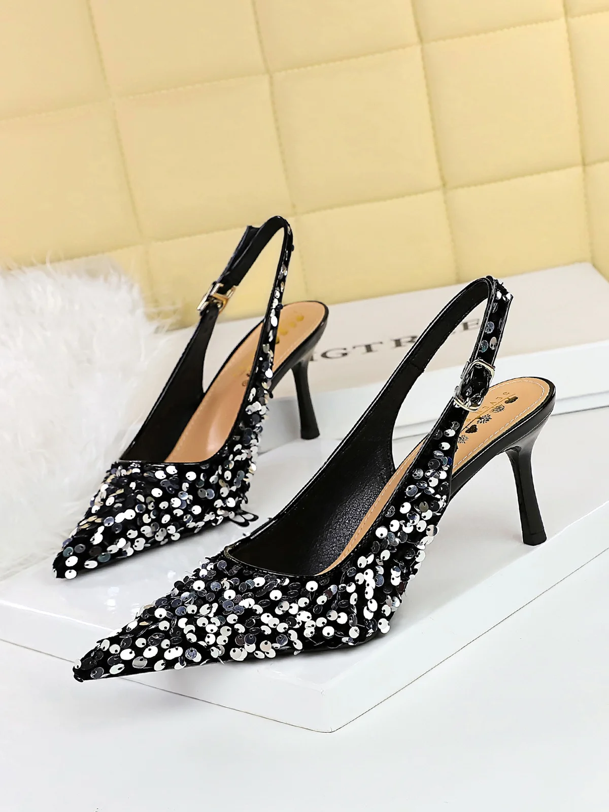 Sparkling Sequins Party Slingback Pumps