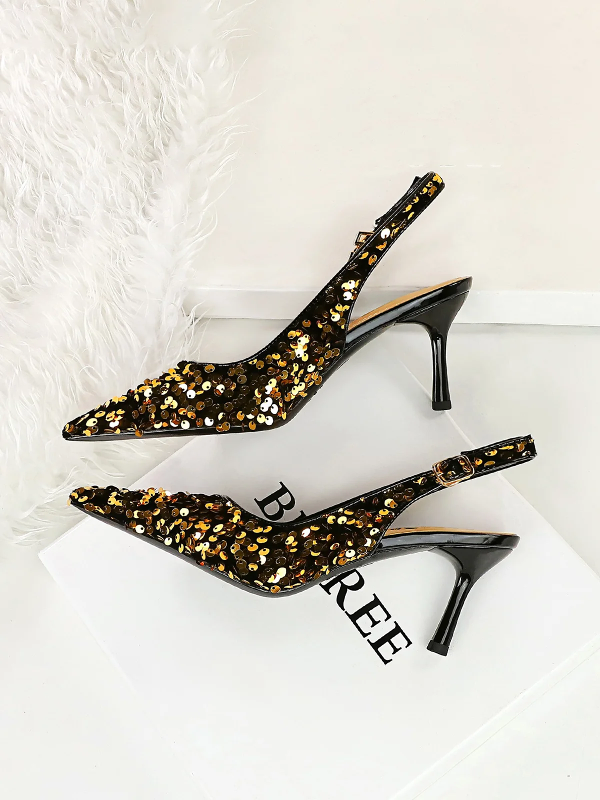 Sparkling Sequins Party Slingback Pumps