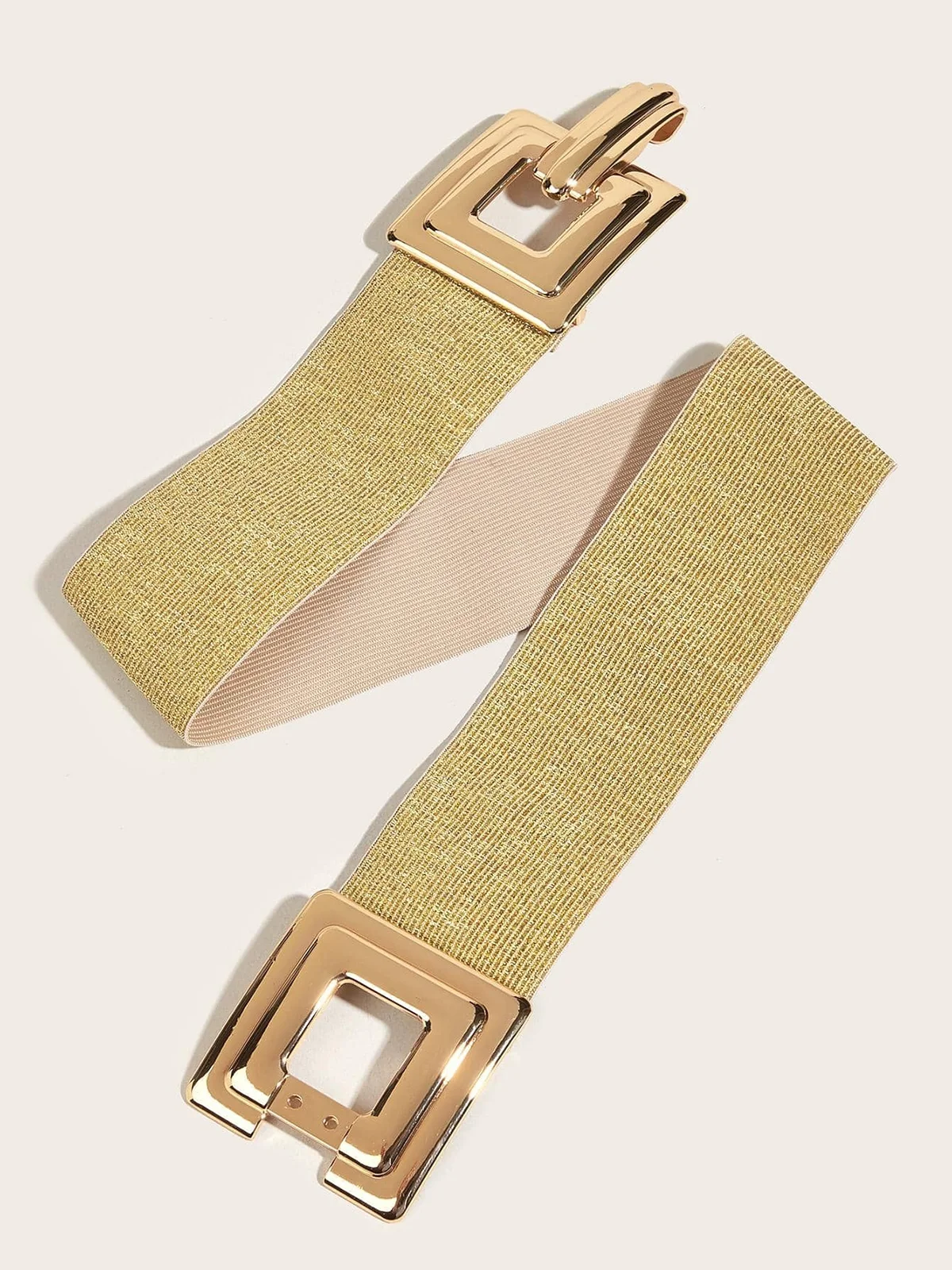 Geometric Hollow Out Metal Buckle Stretch Girdle