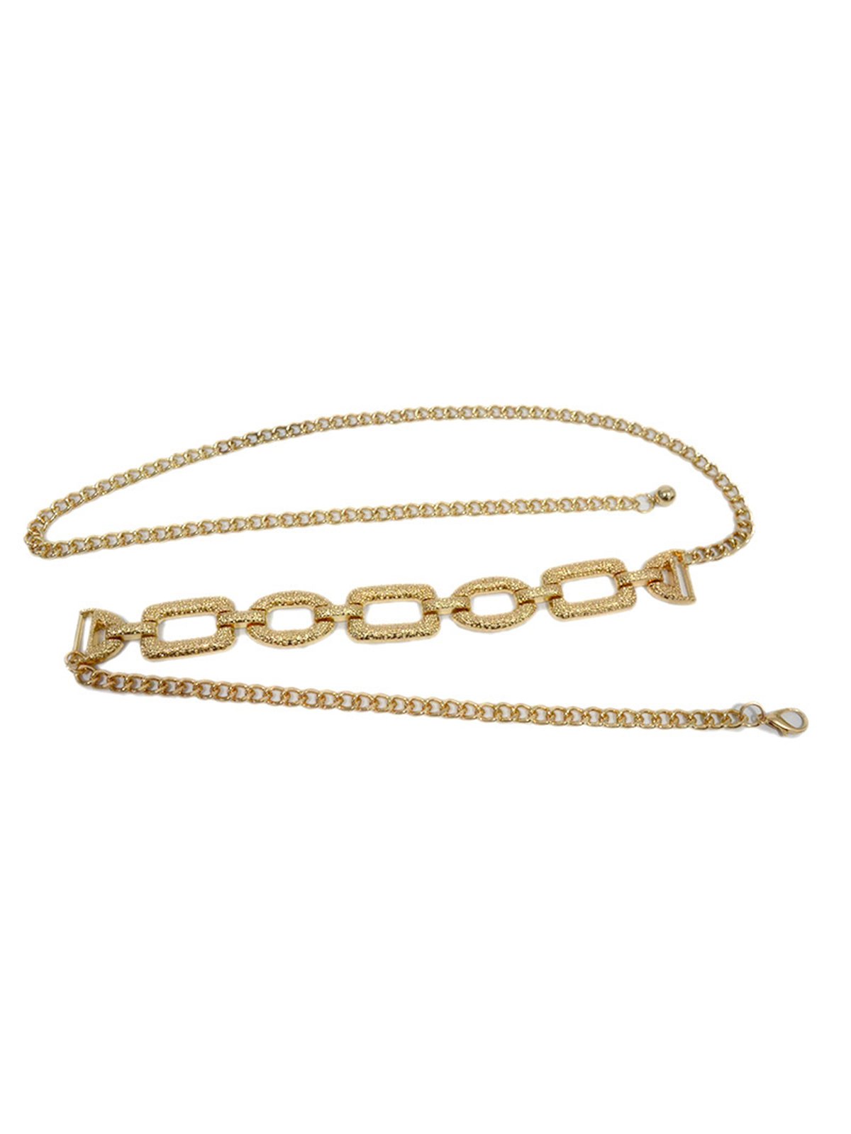 Geometric Hollow Metal Waist Chain