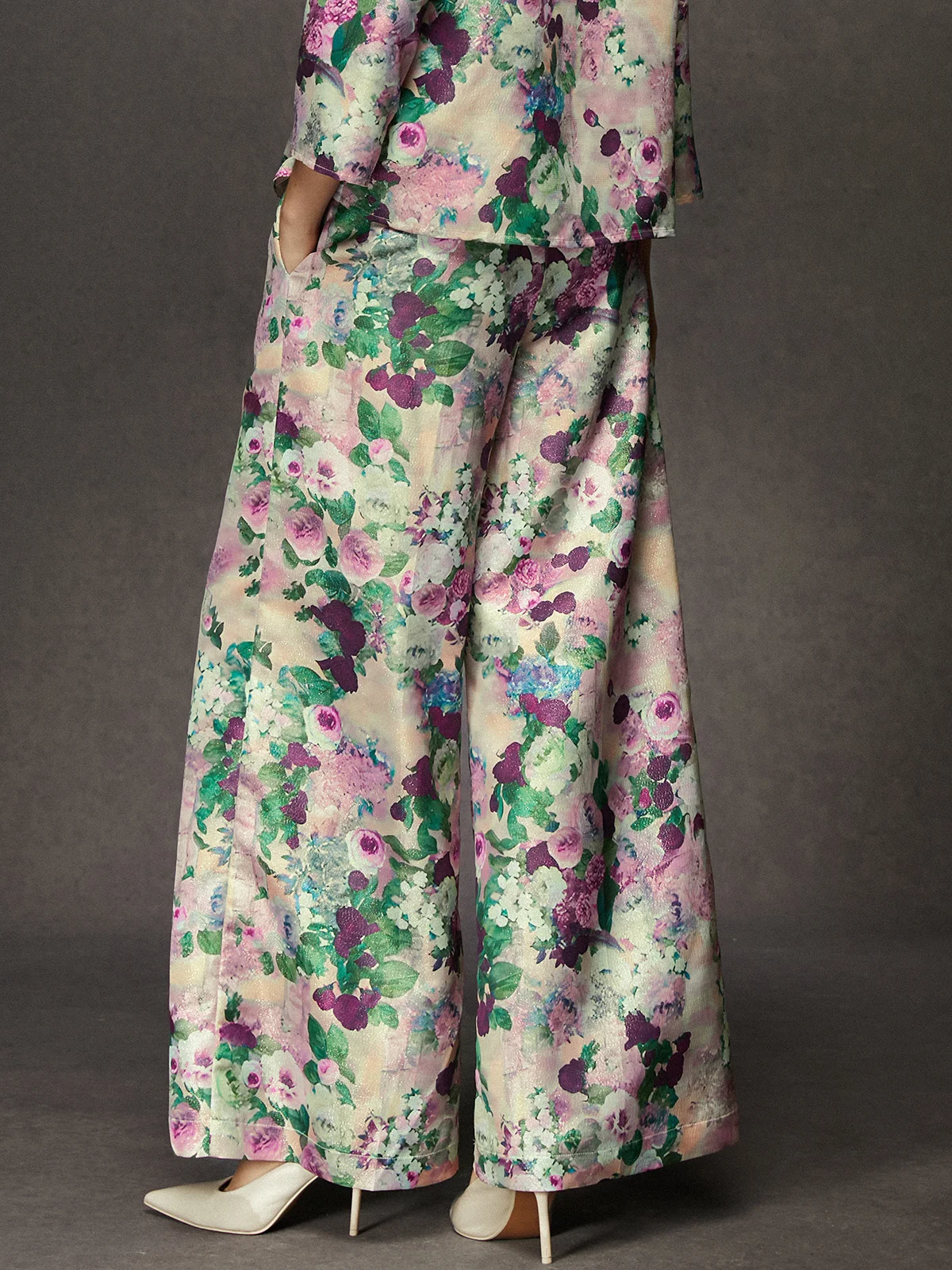 Elegant Floral Fashion Pants