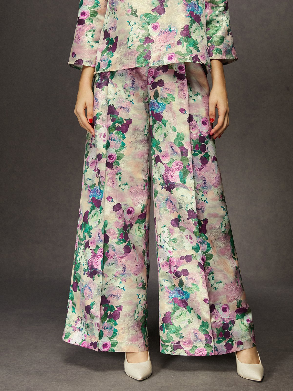 Elegant Floral Fashion Pants