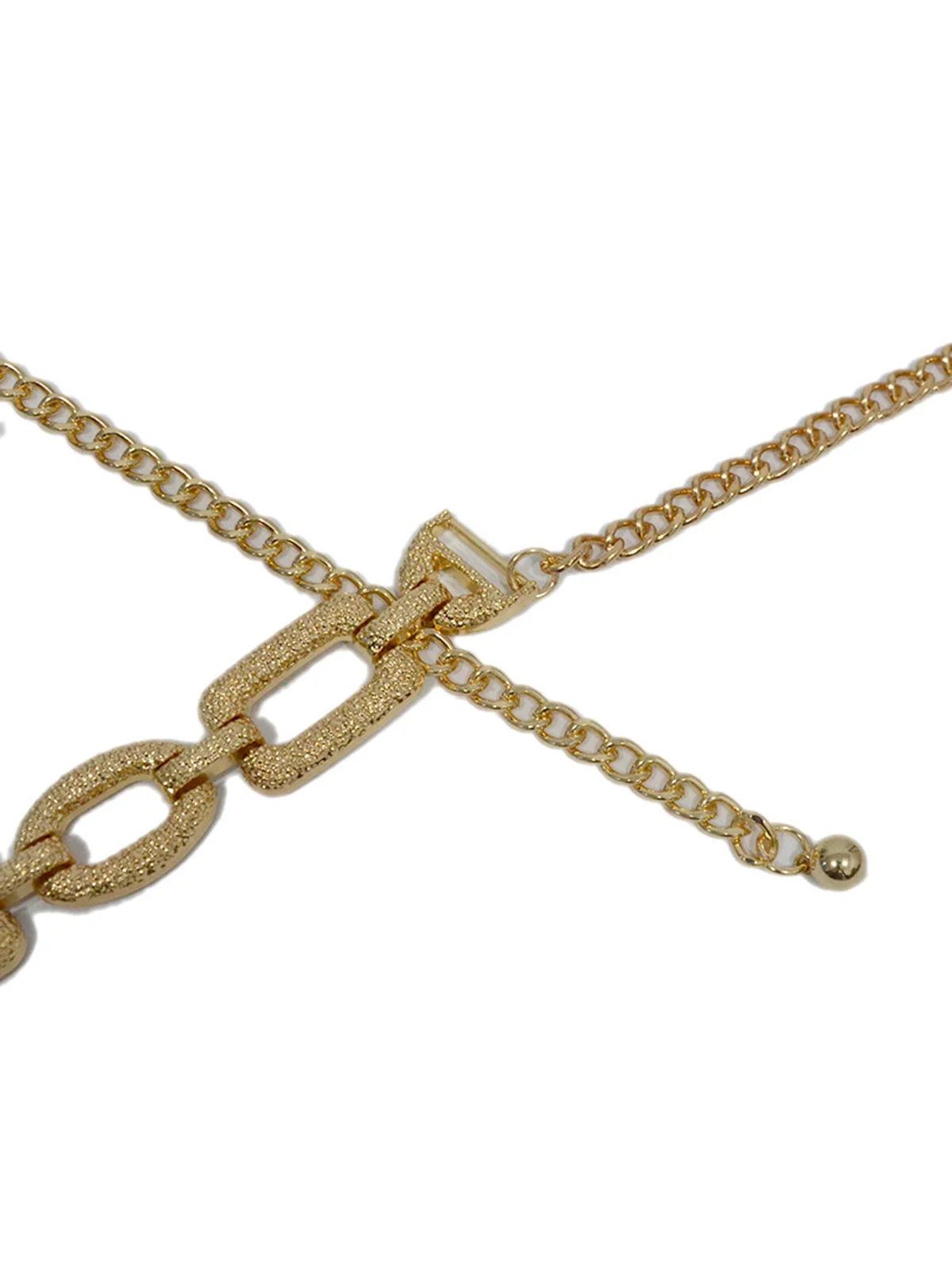 Geometric Hollow Metal Waist Chain