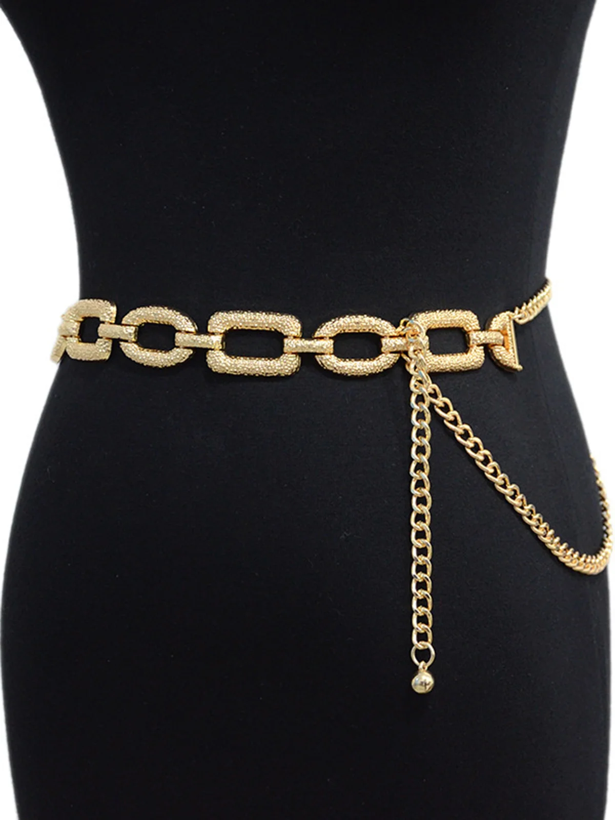 Geometric Hollow Metal Waist Chain