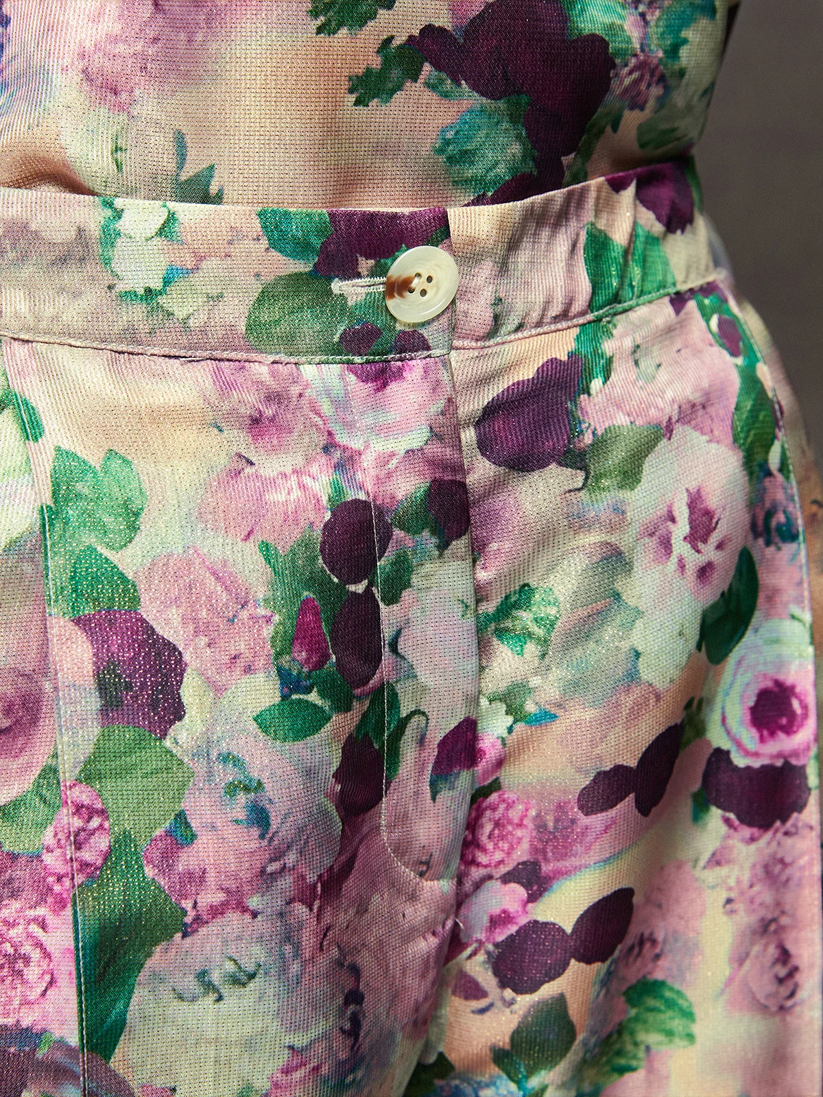 Elegant Floral Fashion Pants