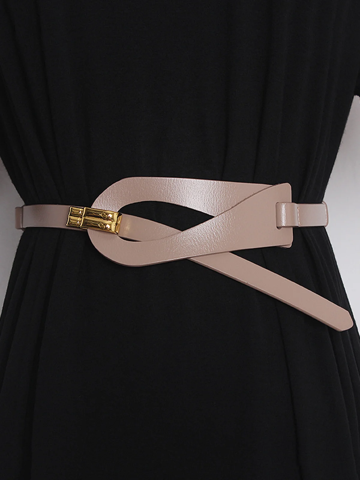 Irregular Hollow Out Split Leather Belt