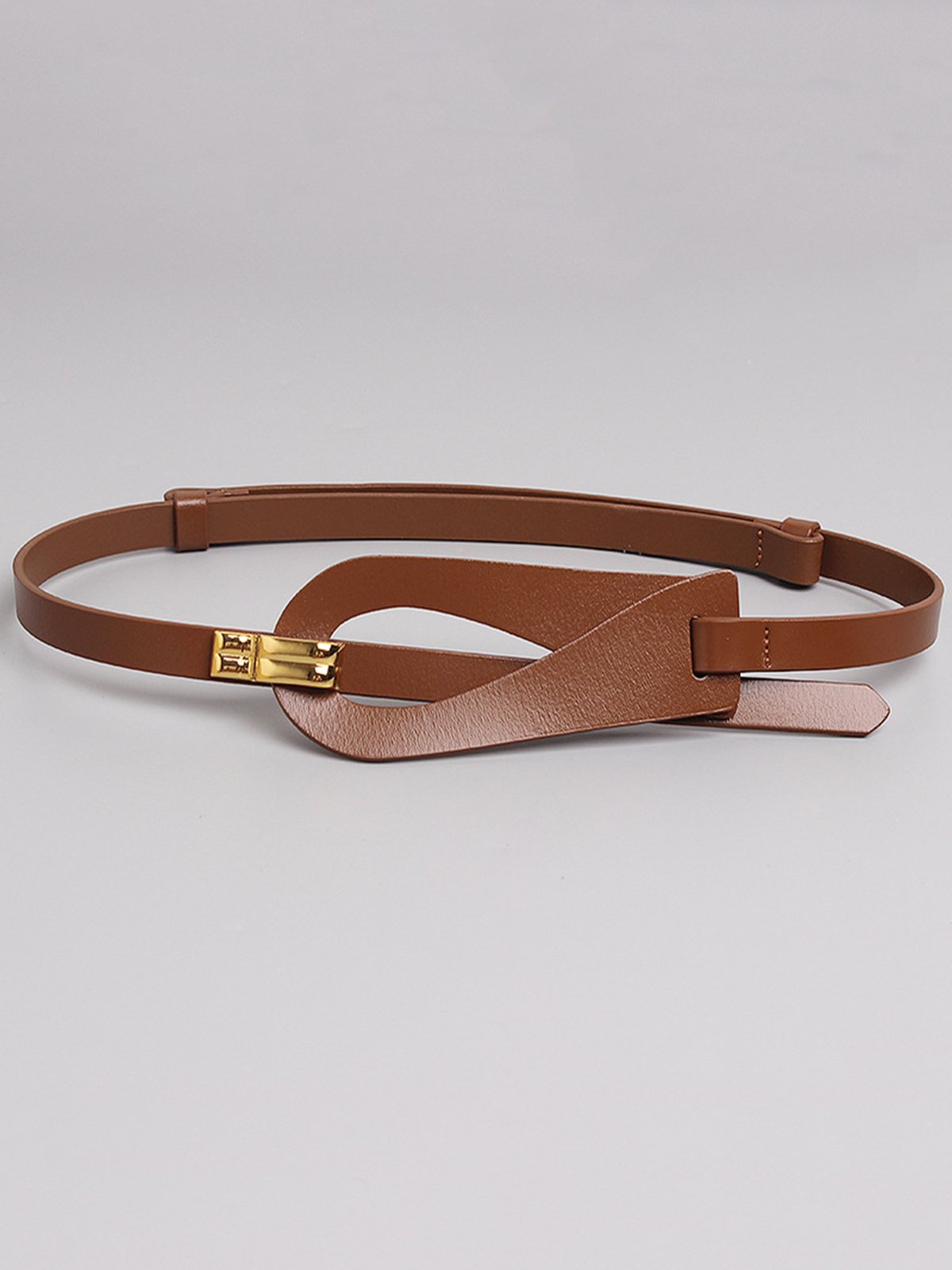 Irregular Hollow Out Split Leather Belt