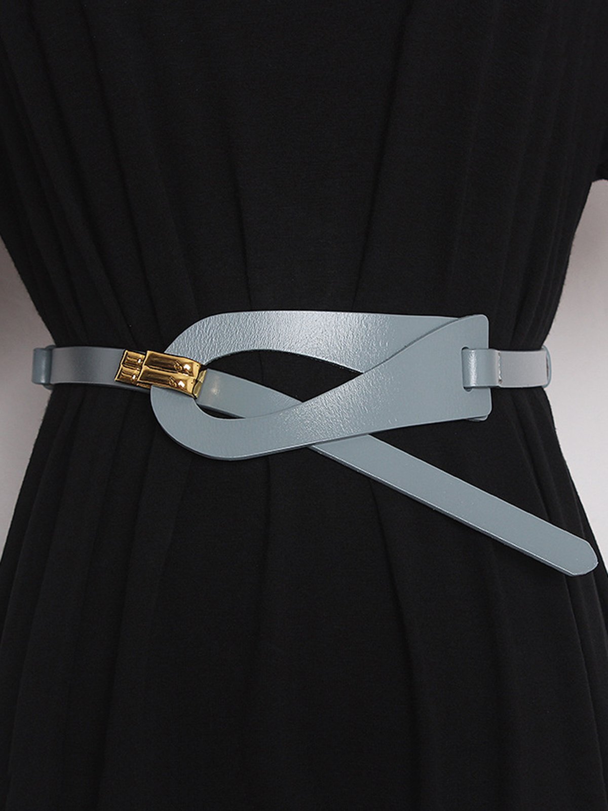 Irregular Hollow Out Split Leather Belt