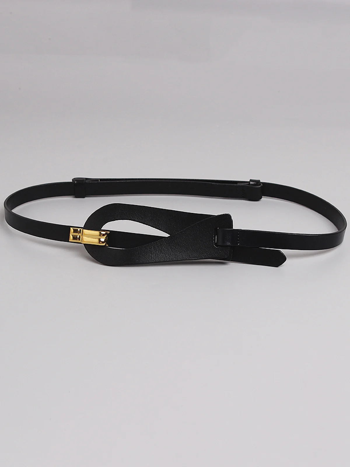 Irregular Hollow Out Split Leather Belt