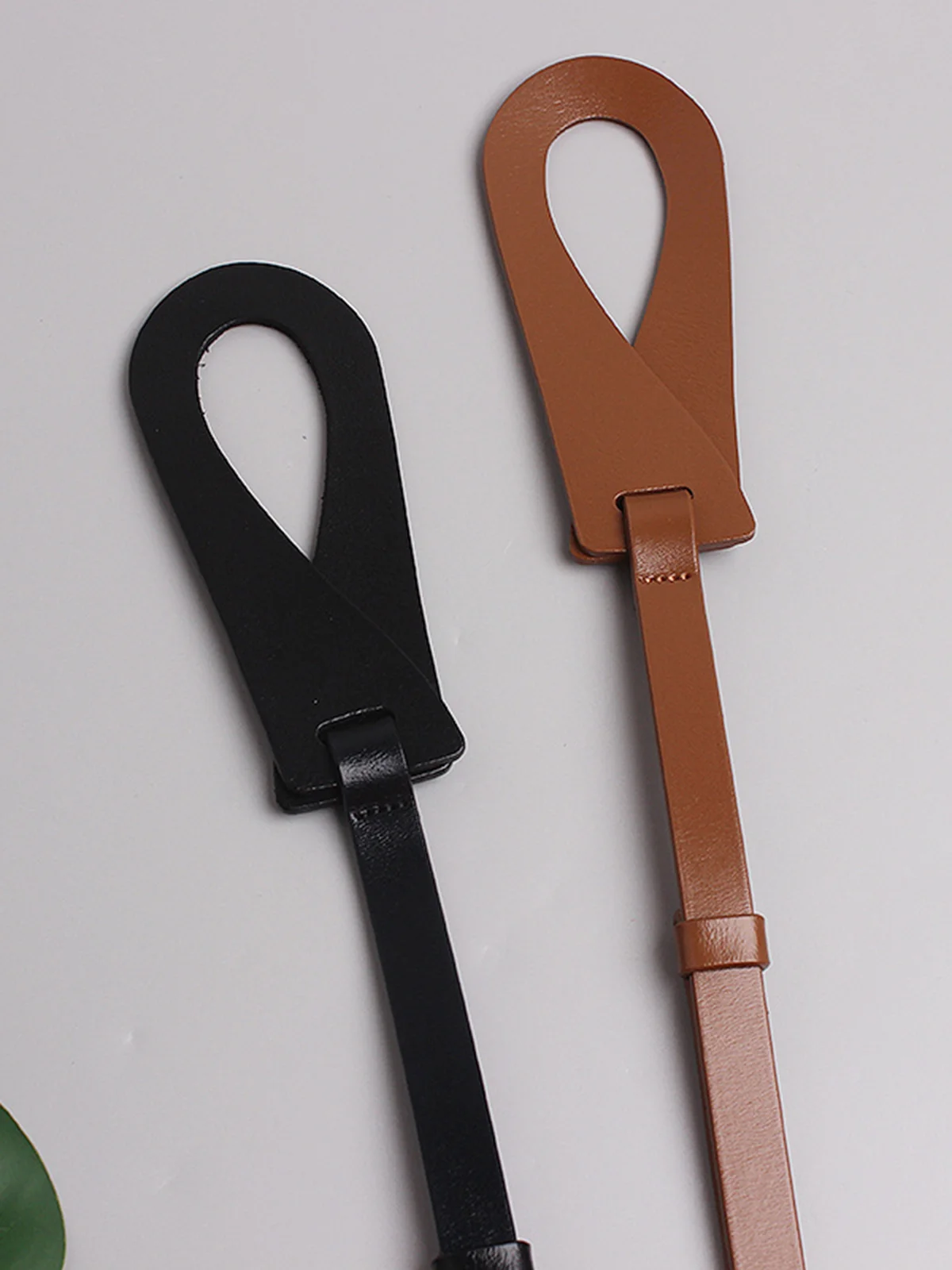 Irregular Hollow Out Split Leather Belt