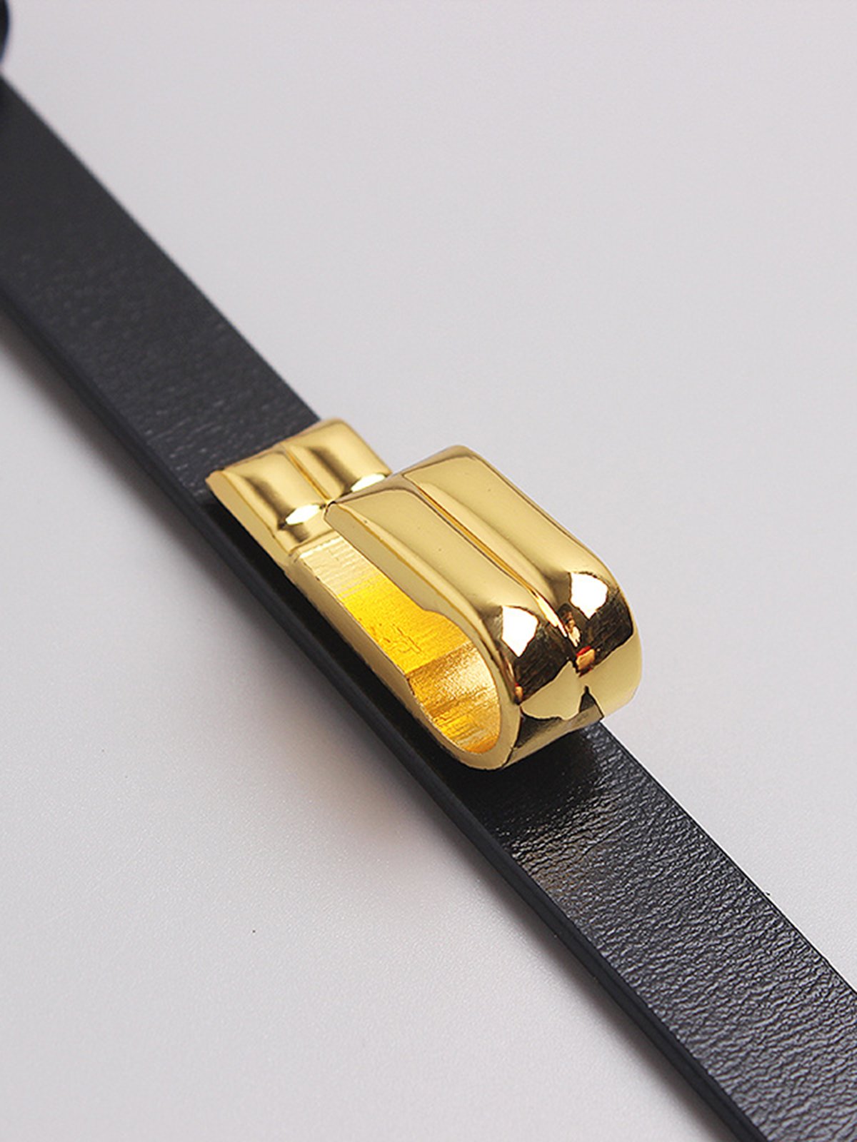 Irregular Hollow Out Split Leather Belt