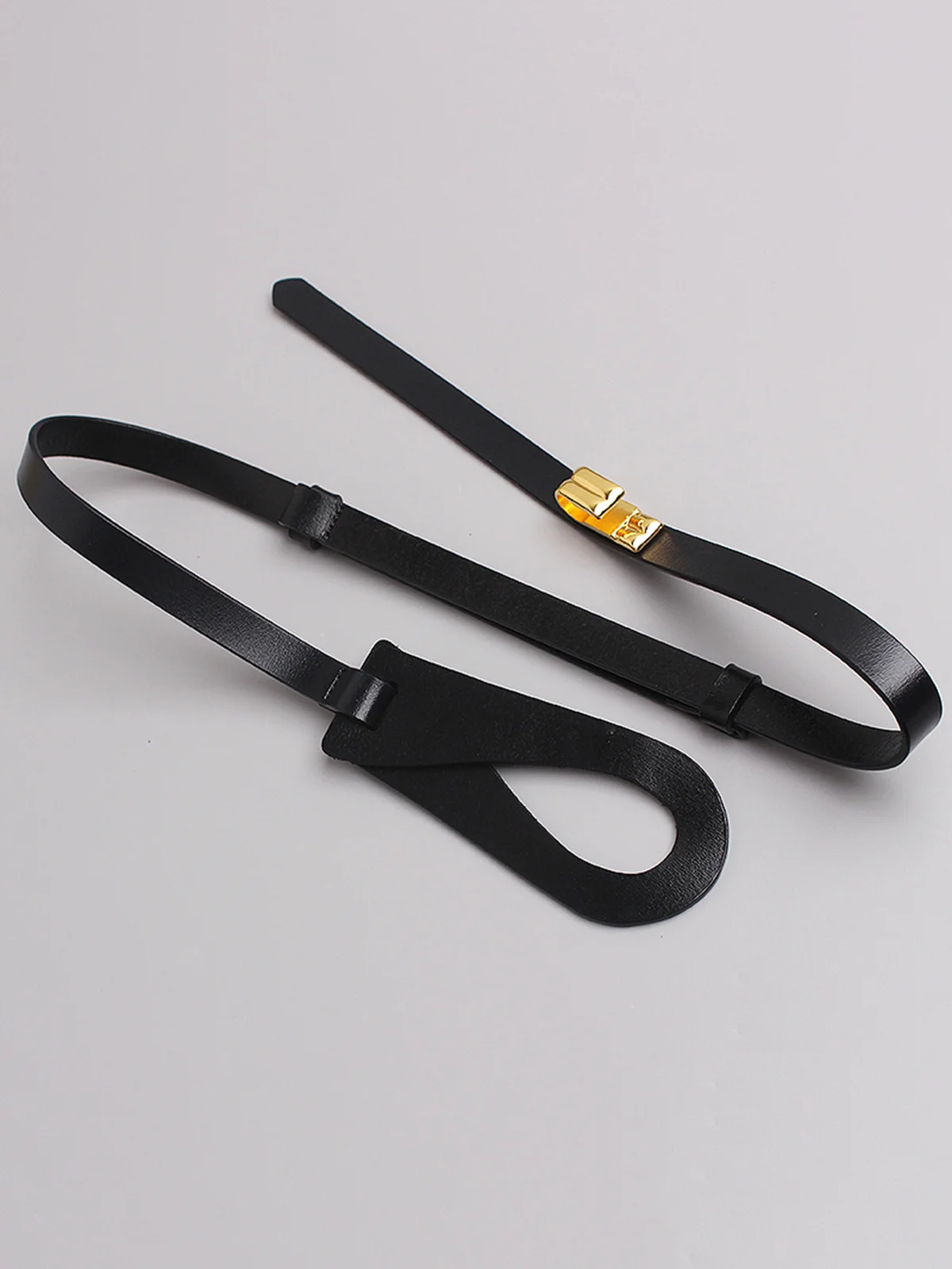 Irregular Hollow Out Split Leather Belt