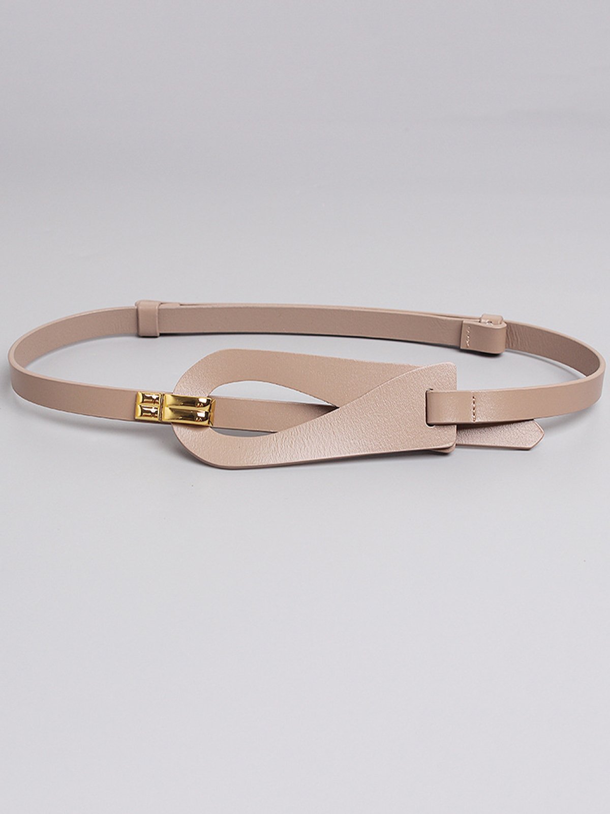 Irregular Hollow Out Split Leather Belt