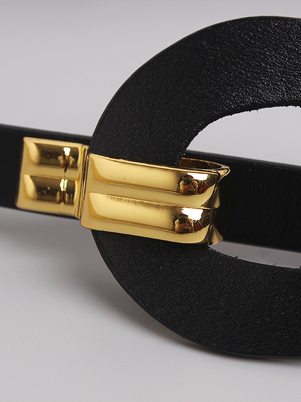 Irregular Hollow Out Split Leather Belt