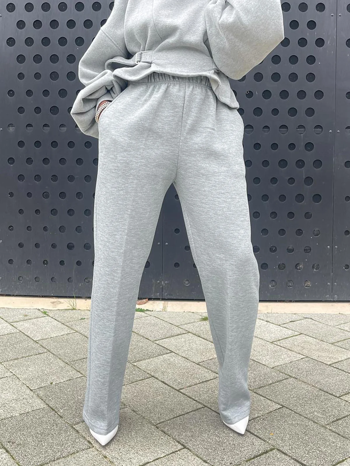  Casual Straight Sweatpants with Pocket