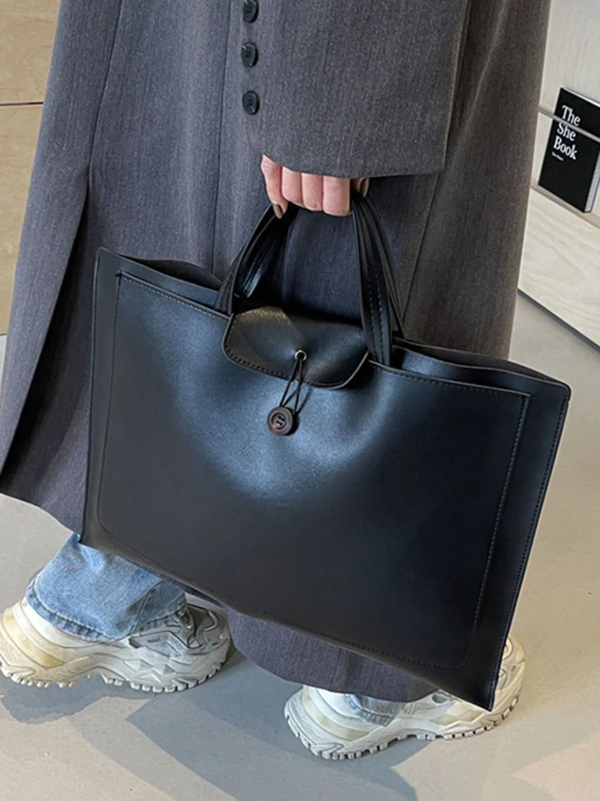 Large Capacity Briefcase Clutch Commuting Computer Bag