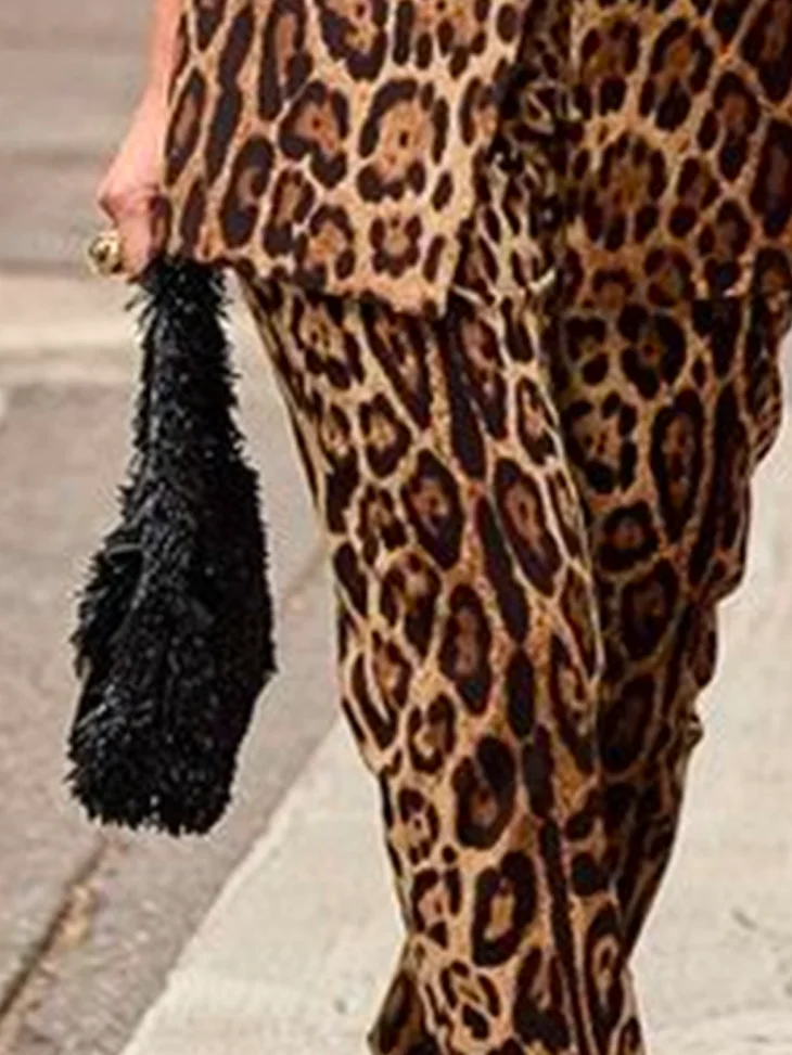 Leopard Pocket Urban Fashion Pants