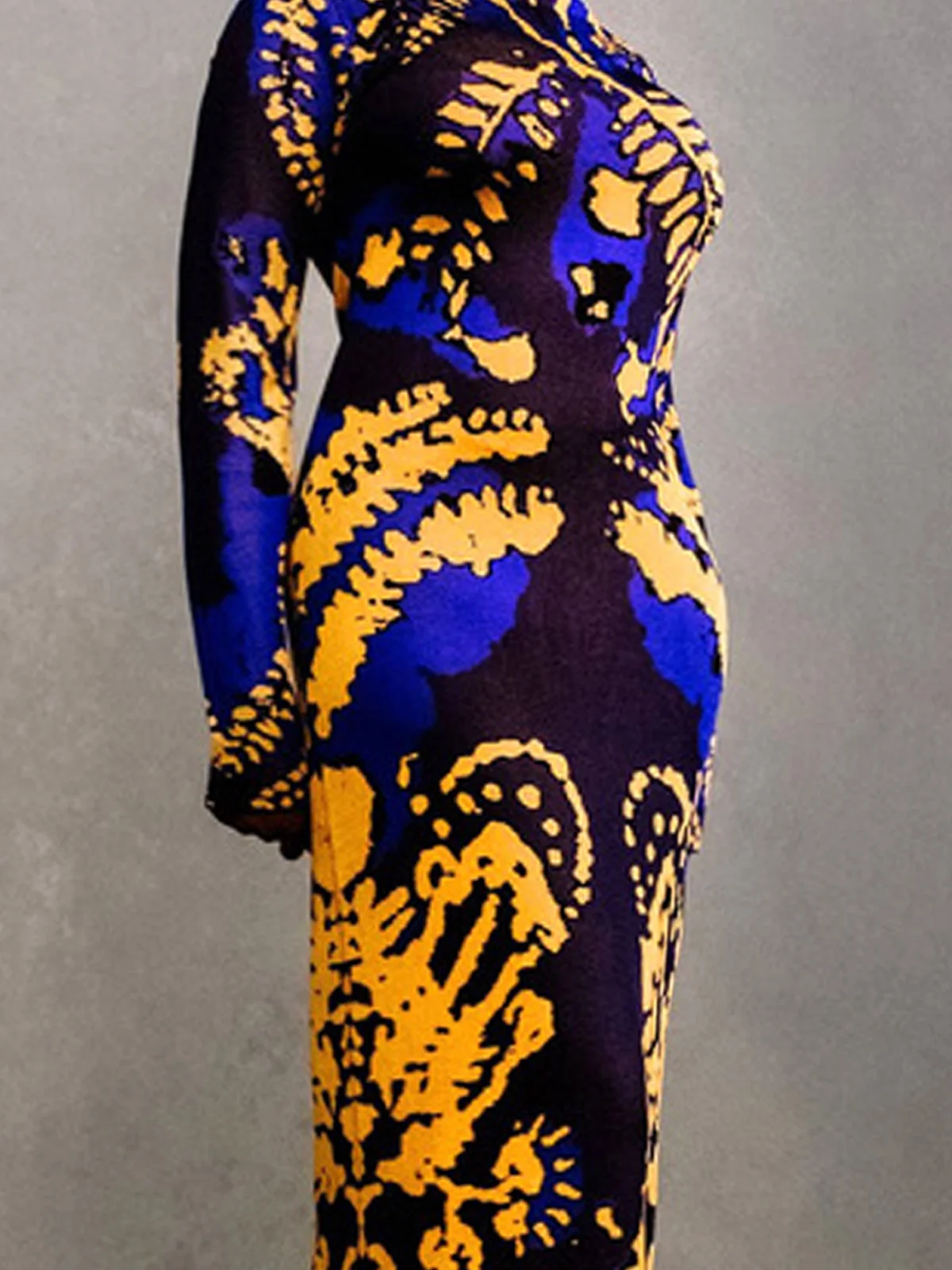 Urban Turtleneck Abstract Printing Dress