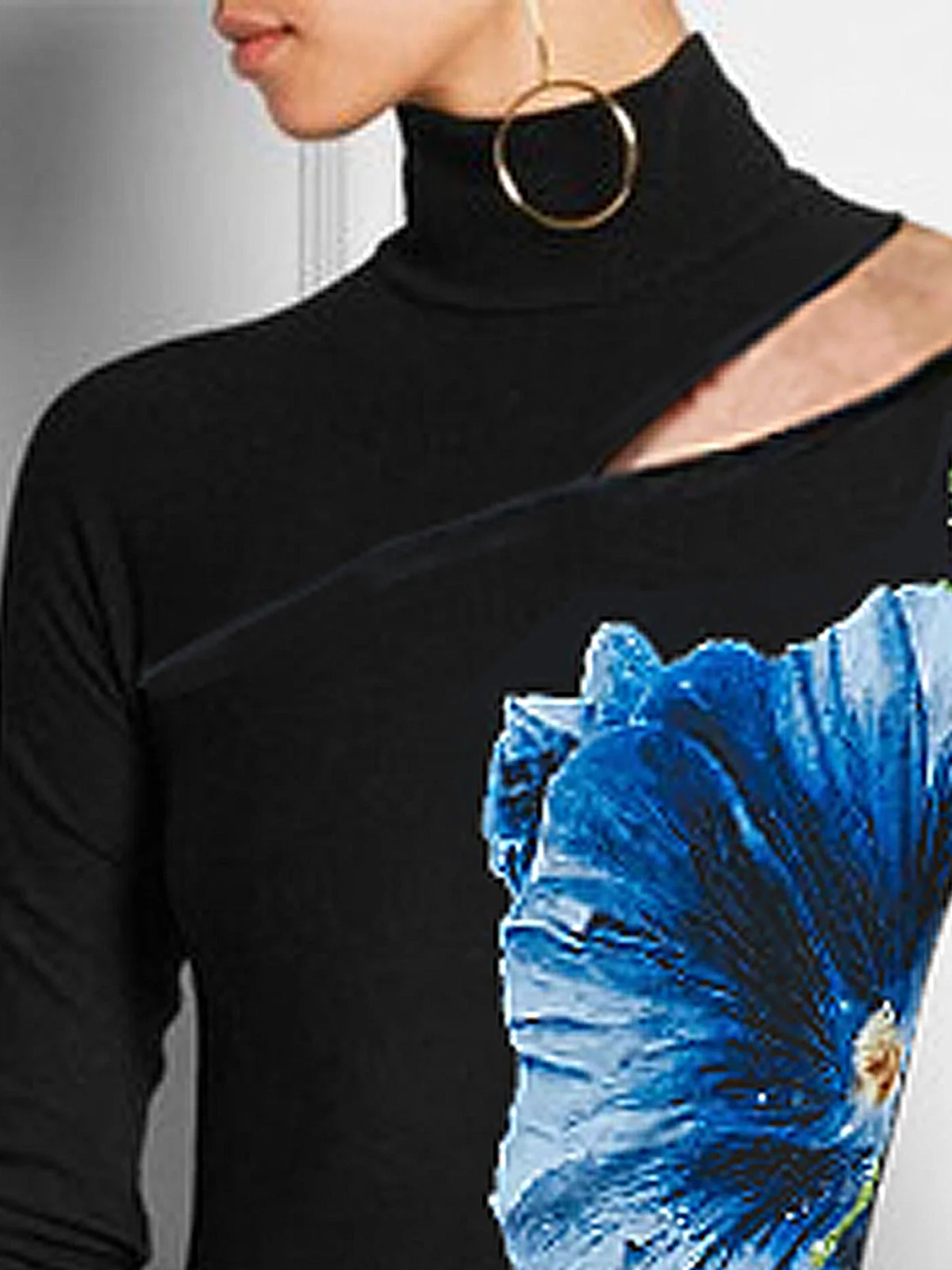 Tight High Elasticity Urban Turtleneck Long Sleeve T-Shirt