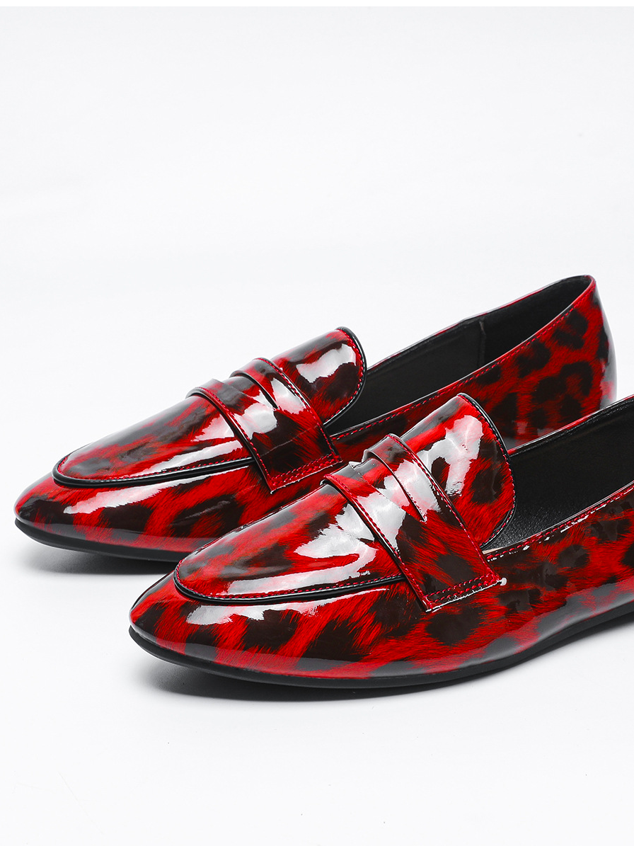 Pu All Season Leopard Casual Loafers