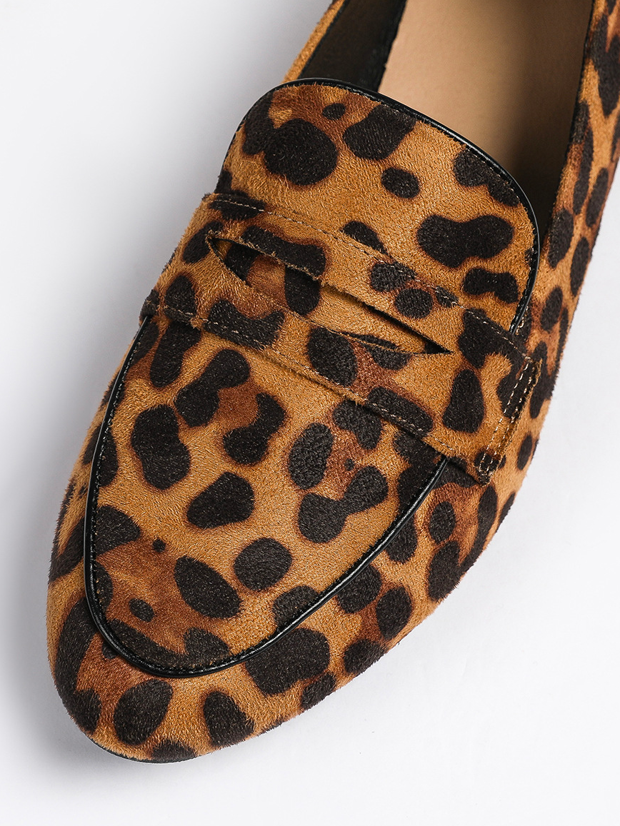 Pu All Season Leopard Casual Loafers