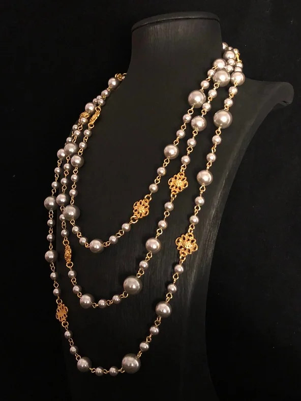 Luxury Multi-Layered Chain Pearl High-End Necklace