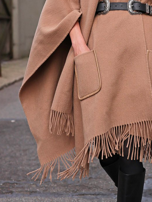 Plain Loose Urban Cloak With No Belt