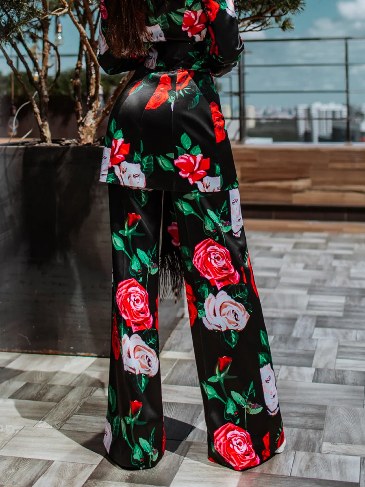 Loose Urban Floral Fashion Pants