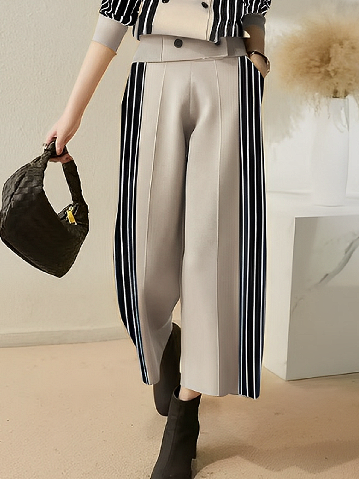 High Elasticity Loose Casual sweater Pants Straight pants