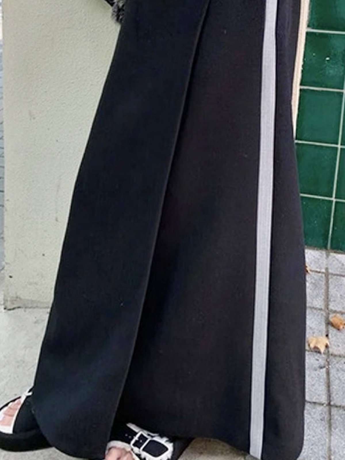 Plain Split Joint Urban Loose Skirt