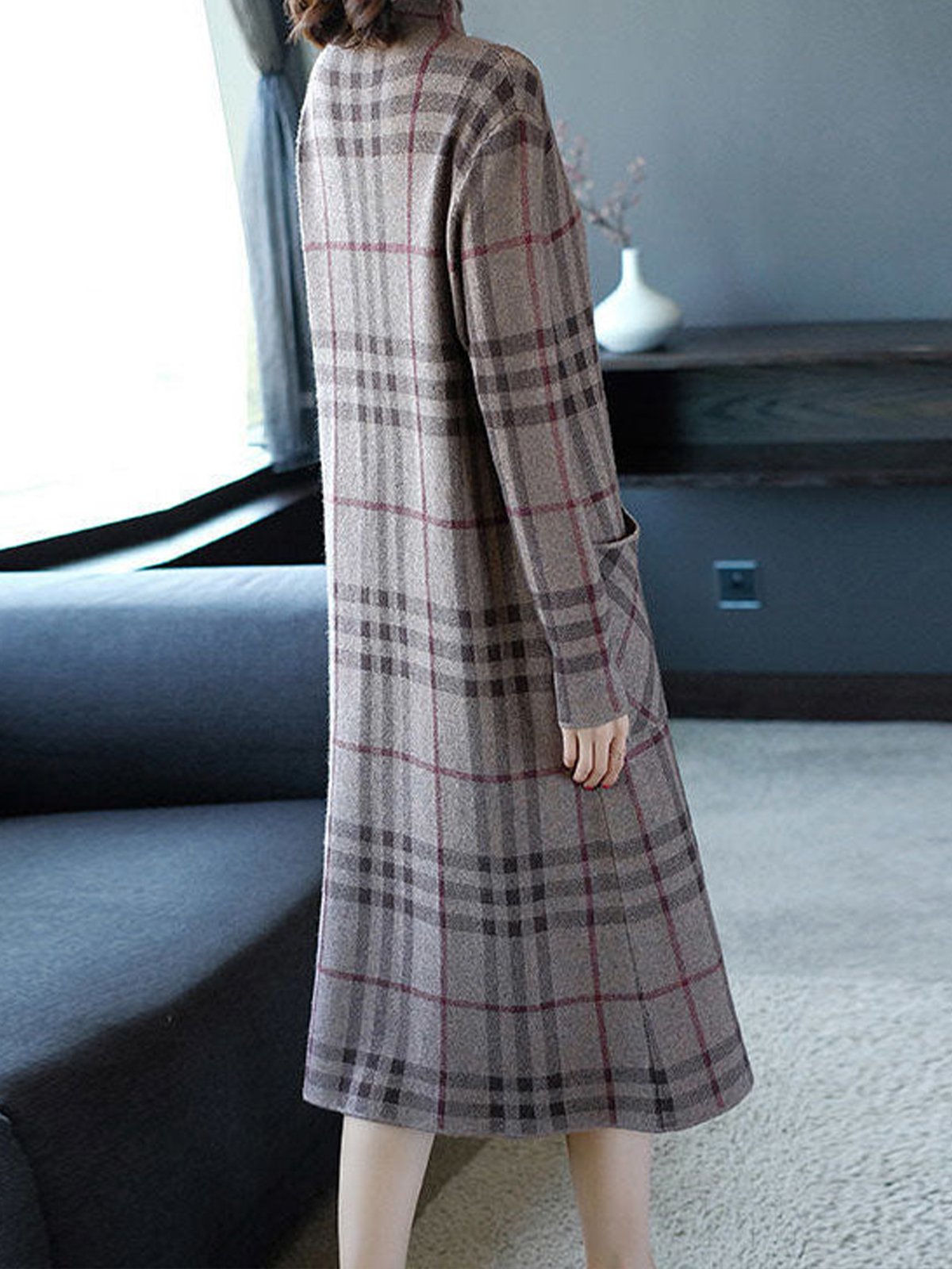 Casual Long Sleeve Loose Sweater Dress