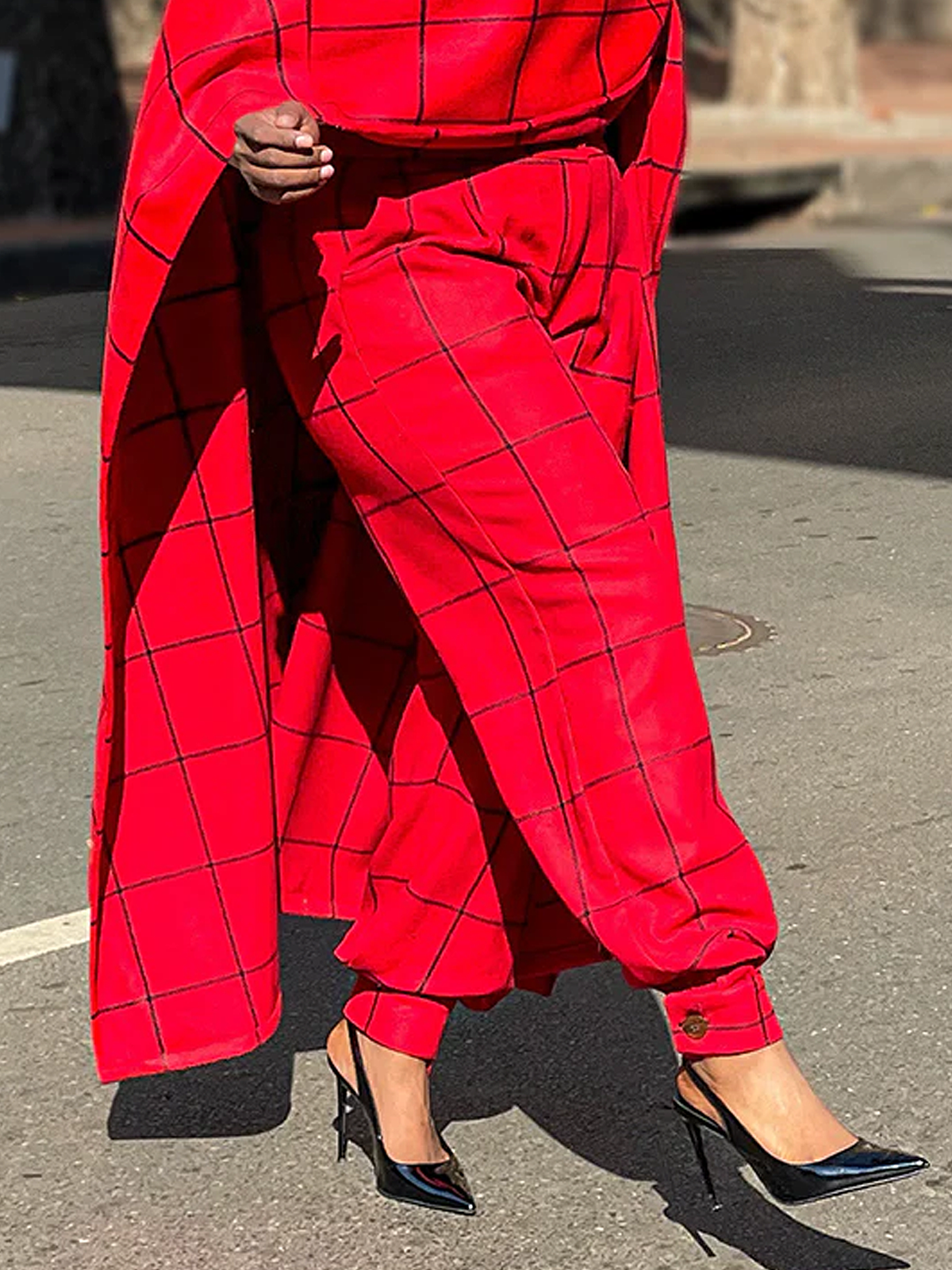 Loose Plaid Urban Long Pants