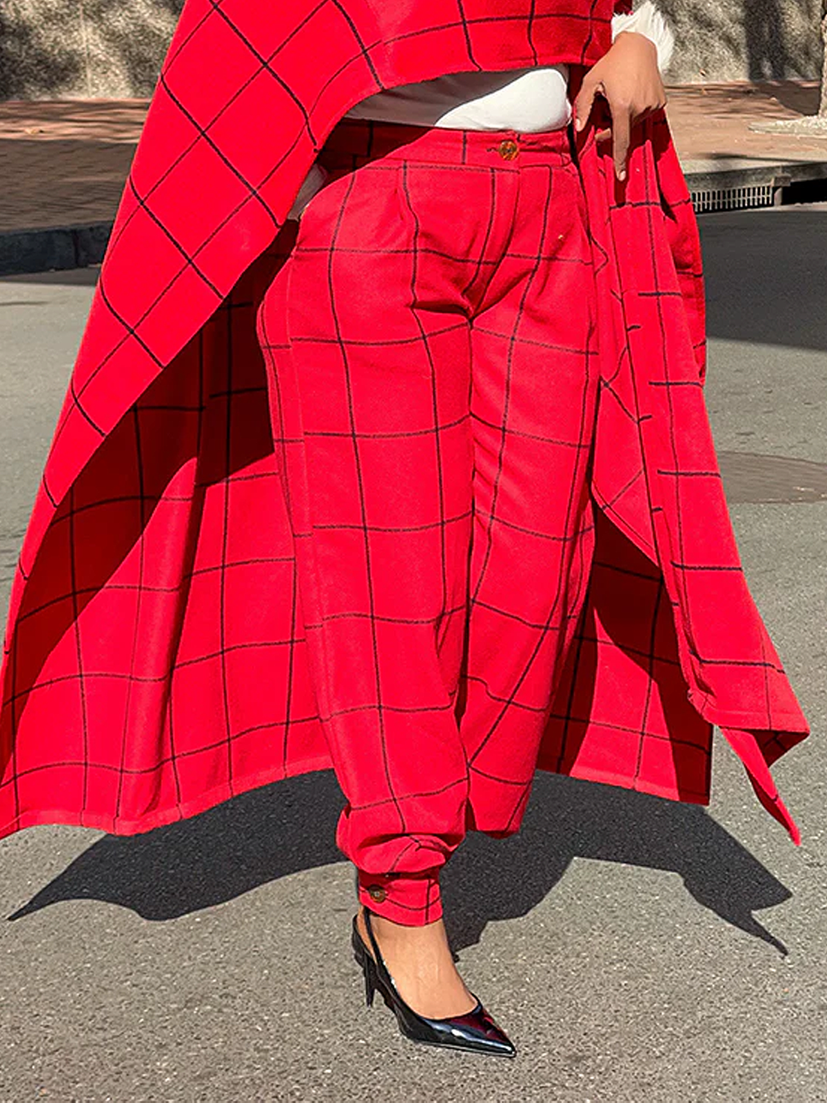 Loose Plaid Urban Long Pants